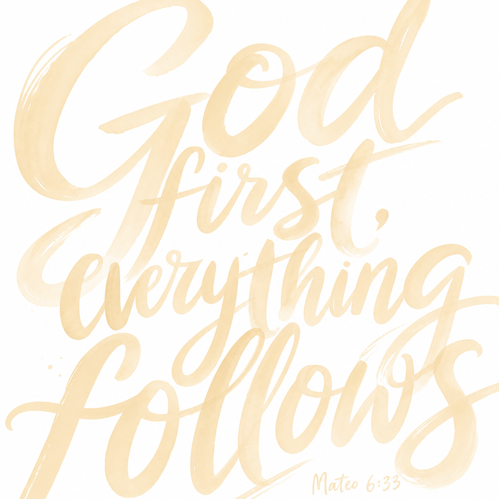 God first, everything follows